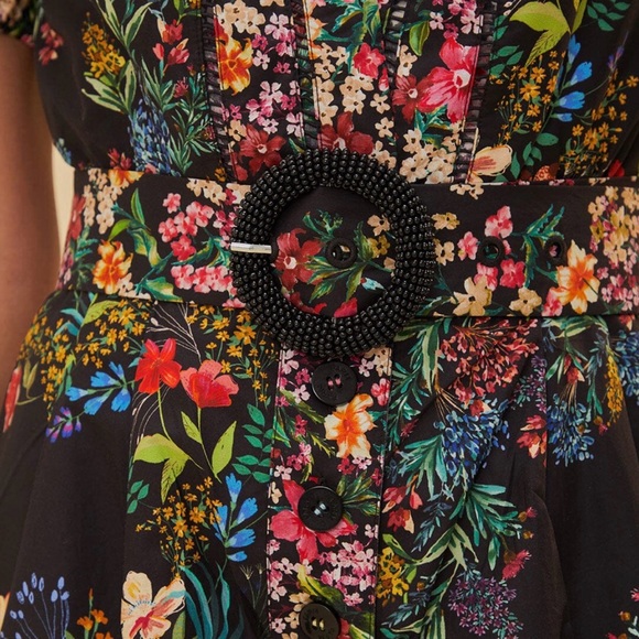 Farm Rio Floral Black Romper - Picture 2 of 5